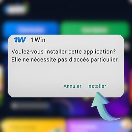 Instruction Exécutez le fichier d'installation 1win bet apk