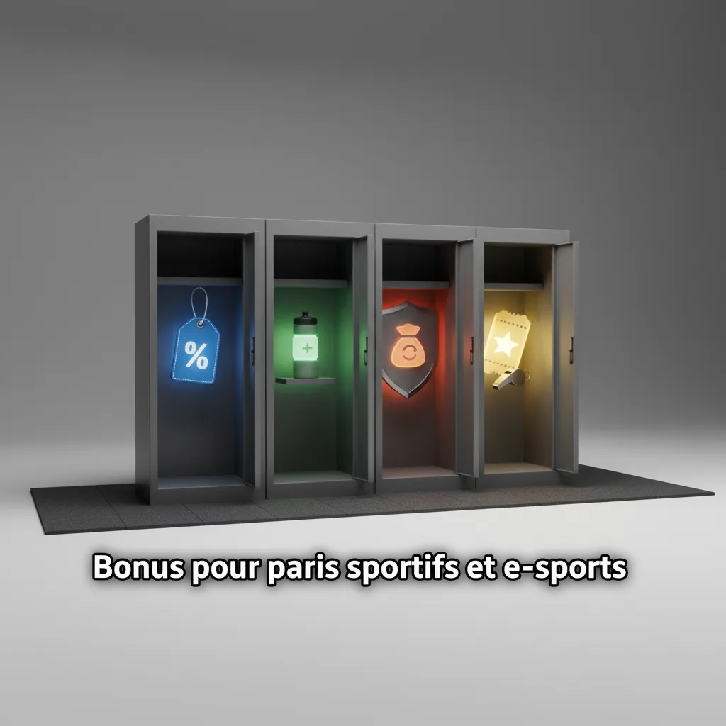 Bannière bonus paris sportifs et e‑sports: freebet combinés, boost Acca, cashback hebdo, offres cricket et e‑sport.