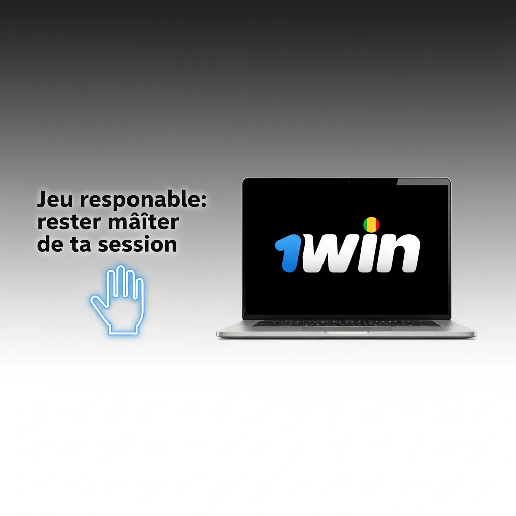 Affiche 'Jeu responsable': garder le contrôle — budget et temps, limites, pauses, sécurité, aide.