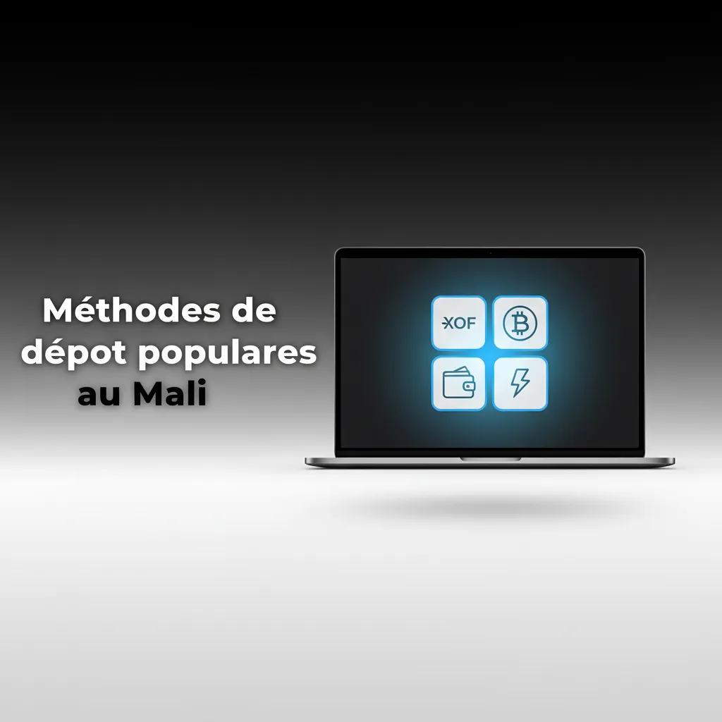 Logos des méthodes de dépôt au Mali: Wave, Orange Money, Moov, Visa, Mastercard, crypto et e‑wallets.