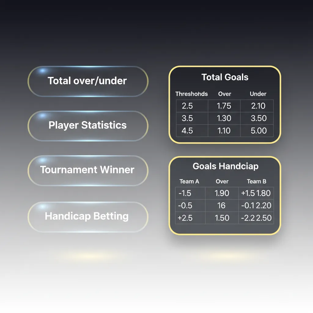 Infographie: types de mises — Simple (1 événement), Combiné (Express; cotes multipliées), Système (tolère erreurs).