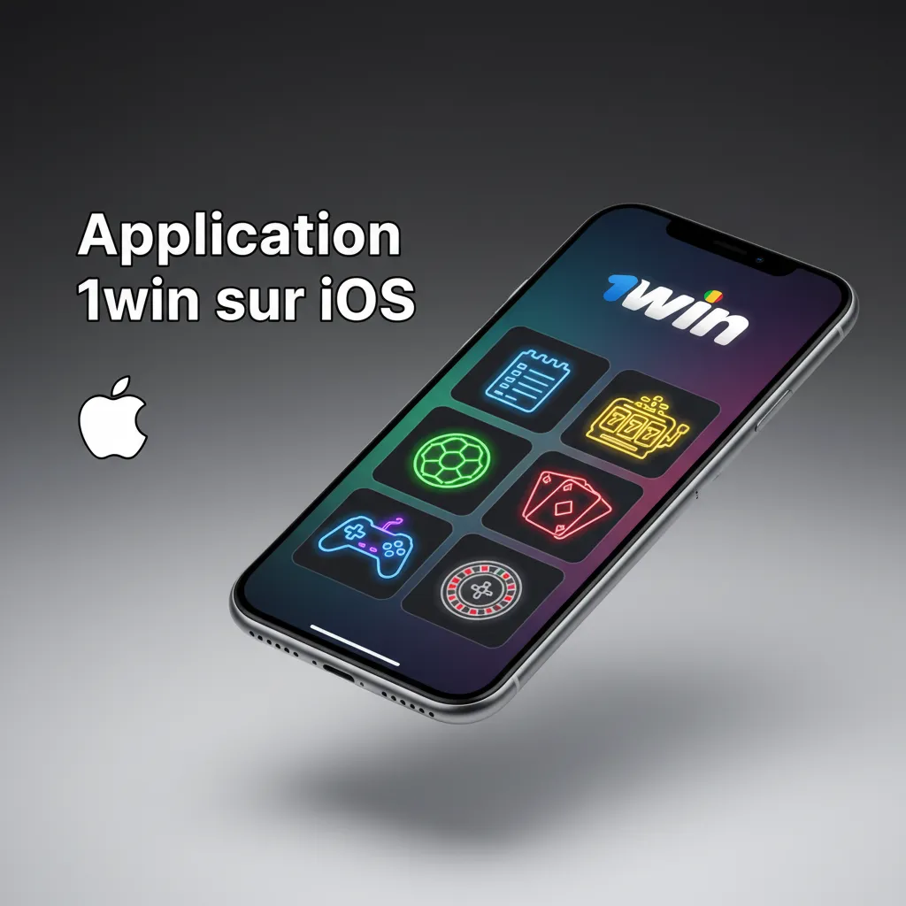 Application 1win iOS pour iPhone et iPad, iOS 12+, 150 Mo, paris, casino, dépôts/retraits, navigation fluide et sécurisée.